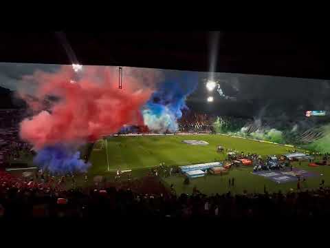 "ESPECTACULAR recibimiento en el clásico Paisa. Independiente Medellín vs Atlético Nacional" Barra: Rexixtenxia Norte &bull; Club: Independiente Medellín