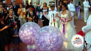 preview picture of video 'Esplosioni due sfere Balloon Express Shop Giarre - Matrimonio'