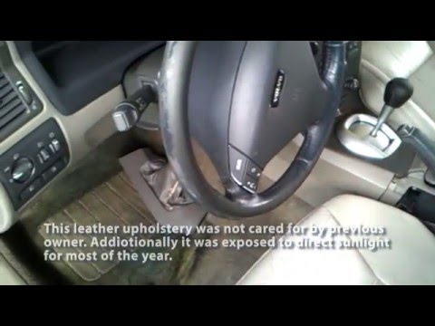 Volvo S60 neglected leather upholstery after high milage in Italy