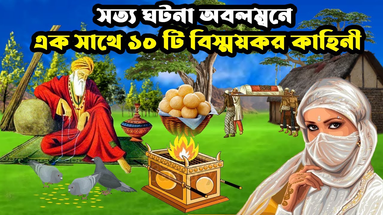 সত্য ঘটনা অবলম্বনে এক সাথে ১০ টি বিস্ময়কর কাহিনী | ইসলামিক কাহিনী | Animation Moral Story |