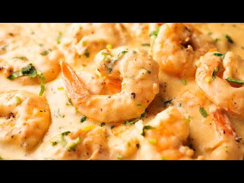 Quick And Creamy Garlic Shrimp Dinner In 15 Minutes!