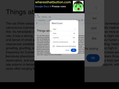 Where is Word Count at in Google Docs?