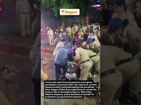 Nagpur Protest: Protesters Sing National Anthem During Police Detention | Samvidhan Chowk | Video