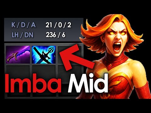 Immortal Lina Mid — 21 Kills 0 Deaths with Shadow Blade + Yasha & Kaya | Patch 7.39e