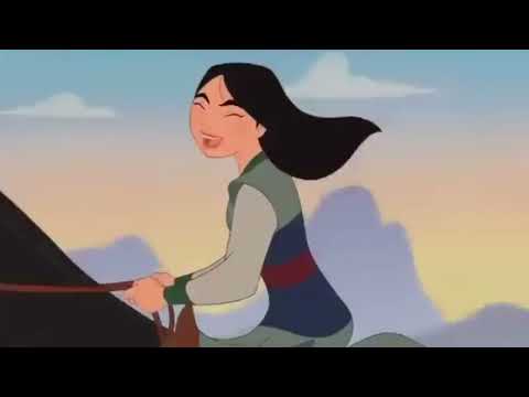 Mulan II trailer frame showing caravan travel that maps to 'The Journey Begins' cue