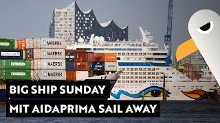 Big Ship Sunday 🛳️ feat. AIDAprima Sail Away 💋 400m Containerriese und massig Beifang