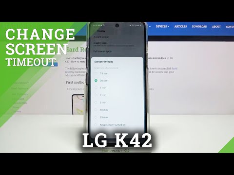 How to Manage Screen Timeout Settings in LG K42  - Adjust Screen Timeout