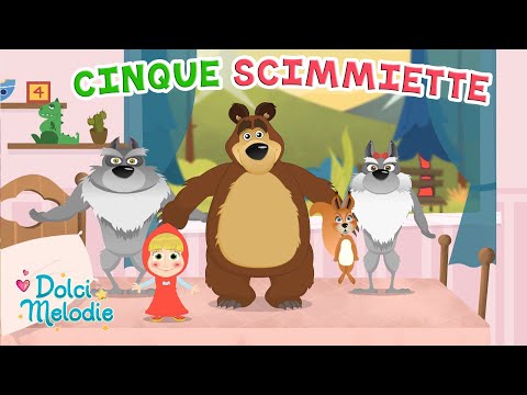Cinque Scimmiette + 15 minuti di Canzoni per Bambini di Dolci Melodie