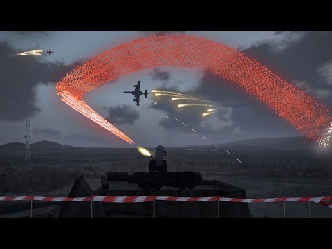 Fighter Aircraft shot down by C-RAM System - CIWS - Military Simulation - ArmA 3