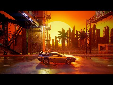 4K Delorean Loop Synthwave