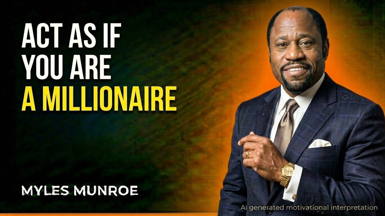 ACT AS IF YOU ARE A MILLIONAIRE - Dr Myles Munroe Motivational Speech