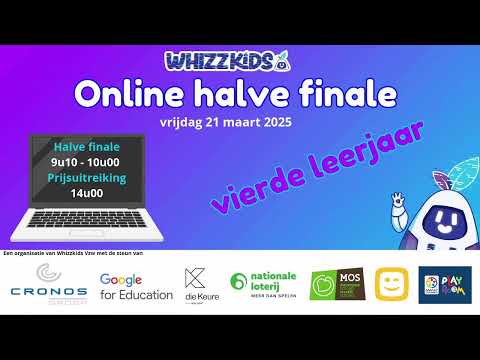 Livestream Whizzkids Wedstrijd- Vrijdag