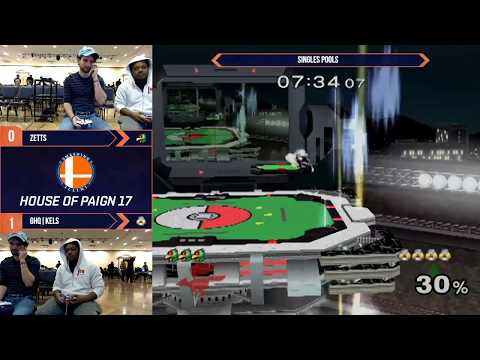House of Paign 17 - Zetts (Falco) vs. GHQ | Kels (Sheik) - SSBM - Singles Pools