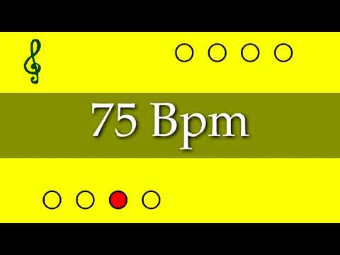 Visual Metronome - Click Track - 75 Bpm (4/4) - EasyMusic