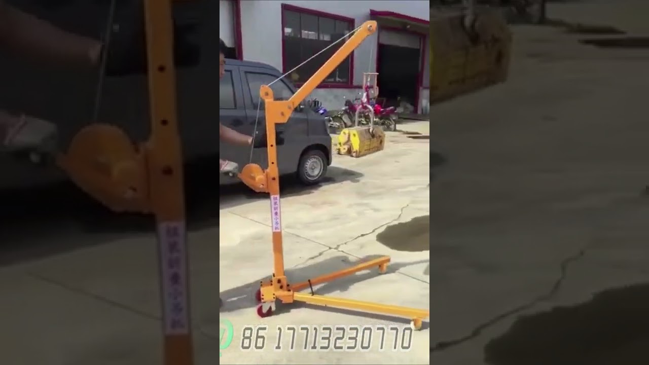 #PortableMovableMiniHoist High Quality Remote Control Manual Small Crane With Wheels 500kg 300kg 200