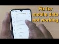 Mobile Data On But Internet Not Working How To Fix Mobile Data Not Working Android