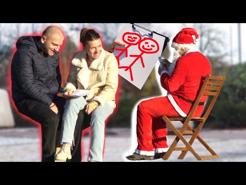 🎅SANTA WITHOUT TALANT Paint stranger people🎅✍️😂AWESOME REACTIONS😂