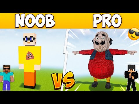 Junkeyy - NOOB vs PRO: MOTU PATLU BUILD CHALLENGE in Minecraft with @ProBoiz95