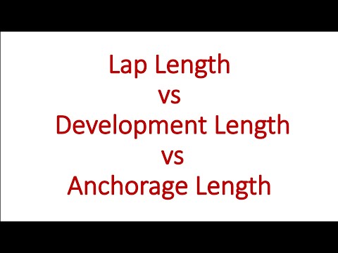 LAP LENGTH vs DEVELOPMENT LENGTH vs ANCHORAGE LENGTH