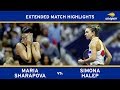 Maria Sharapova Vs Simona Halep US Open 2017 R1