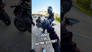 Racing Sport Bikes on my 90 mph Electric Scooter 🚀