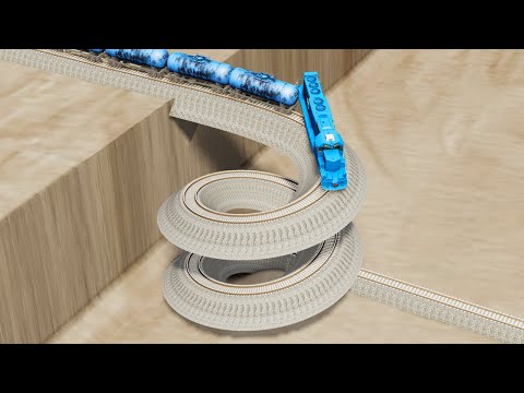 Big Mistake On Rail Tracks Impossible Spiral Rail Tracks Vs Trains !! |BeamNG.Drive | Part-1