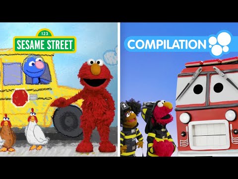 Sesame Street: Elmo’s Trucks, Wheels on the Bus, & More Car Videos | Vehicle Compilation
