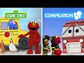 Sesame Street Elmo S Trucks Wheels On The Bus More Car Videos Vehicle Compilation