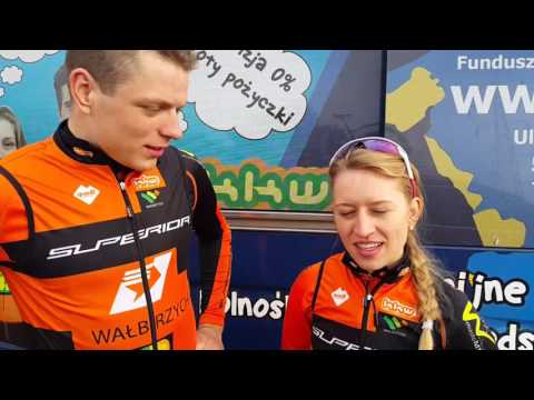 Filip Helta i Aleksandra Podgórska po I wyścigu sztafet mieszanych MTB XC (KKW Superior Wałbrzych)