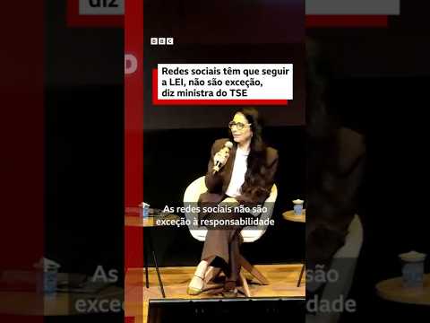 “Redes sociais têm que seguir a LEI, não são exceção”, diz ministra do TSE