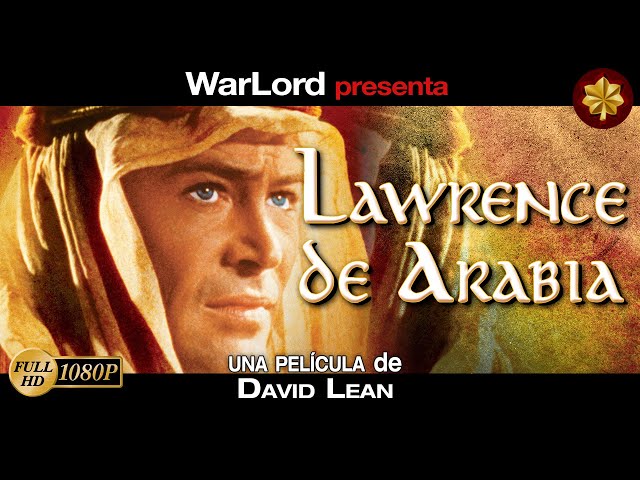 Vídeo relacionado con Lawrence of Arabia - Póster de película de drama histórico británico, diseño de estrellas vintage