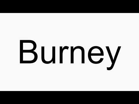 How to pronounce Burney