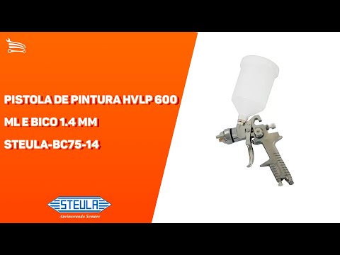 Pistola de Pintura HVLP 600 ml e Bico 1.4 mm - Video