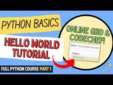 Hello World Tutorial Python Course For Beginners Students Full Python Course Part 1