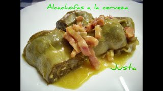 Alcachofas a la cerveza con Thermomix realizada por Justa