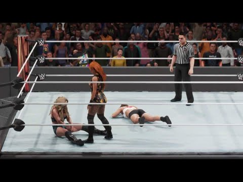 Ronda Rousey vs Charlotte Flair vs Becky Lynch Wrestlemania 35 - WWE 2K19 PS4 PRO - HD