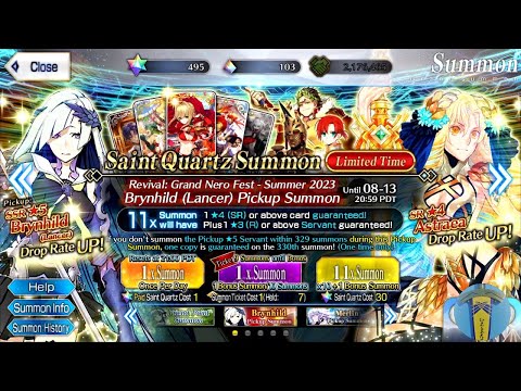 FGO Brynhild Summon | Grand Nero Fest Rerun Banner