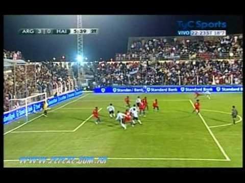 (2010) Argentina 4-0 Haiti || 3° gol Sebastian Blanco (relato Jorge Arcapalo AM Continental)