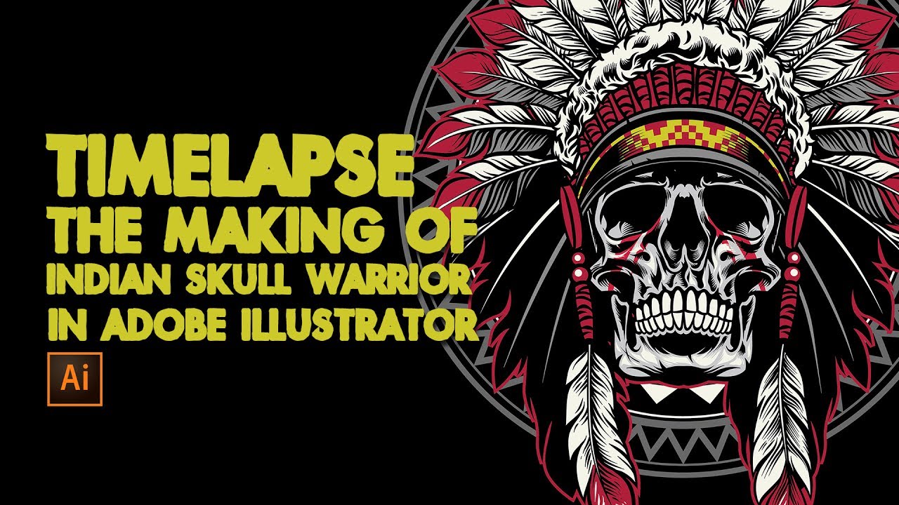 TImelapse the making of american native skull warrior