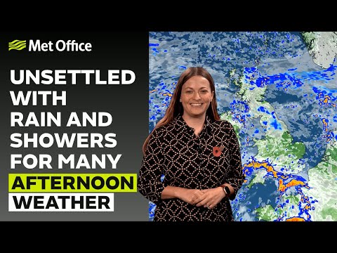 28/10/23 – Heavy and thundery showers. – Afternoon Weather Forecast UK – Met Office Weather