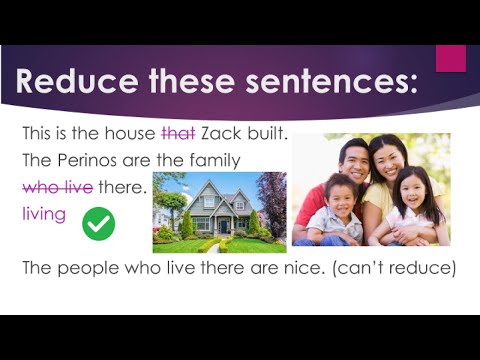 Learn English Correctly:  Reducing Relative Clauses