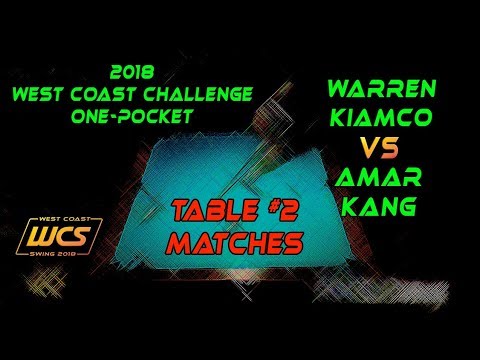 #14 - Warren KIAMCO vs Amar KANG / 2018 West Coast Challenge 1-Pocket!