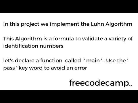 Implementing The Luhn Algorithm Pythonbeta Certification Step 1