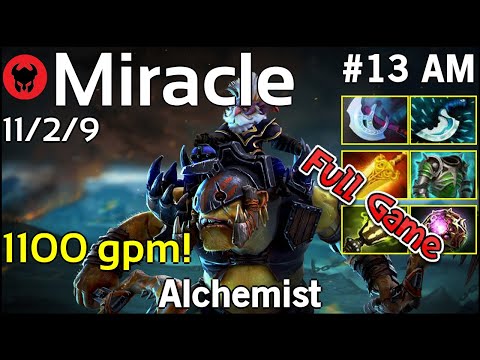 1100 gpm! Miracle [Liquid] plays Alchemist!!! Dota 2 Full Game 7.21