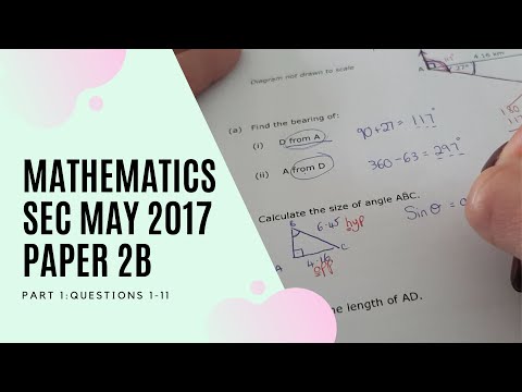 May 2017 Maths SEC Paper 2B (Part 1):  O'level Pastpaper Walkthrough - Ms. Ramona Galea