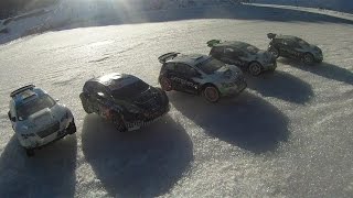 preview picture of video '5 Car's RC Rallye on Ice Vaterra and Traxxas'