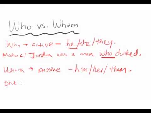 ACT English: Who vs. Whom