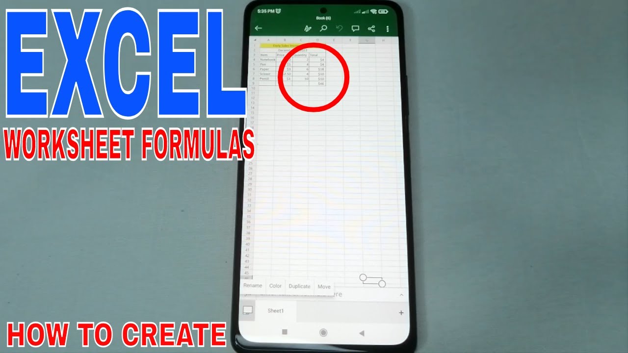 ✅ How To Create Excel Worksheet Formulas 🔴