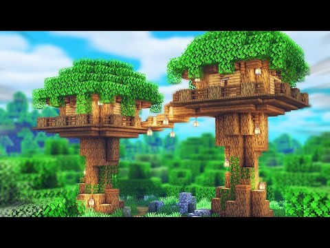 Minecraft Baumhaus bauen Tutorial 1.19 - großes Baumhaus bauen in Minecraft Survival