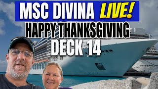 LIVE From MSC Divina.  A Thanksgiving Day Special With Tall Man's Cruise Adventures!